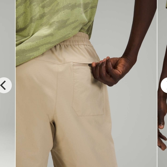 Lululemon Men's Bowline 8" Shorts Stretch Ripstop in Trench Tan Khaki Small - Picture 9 of 16